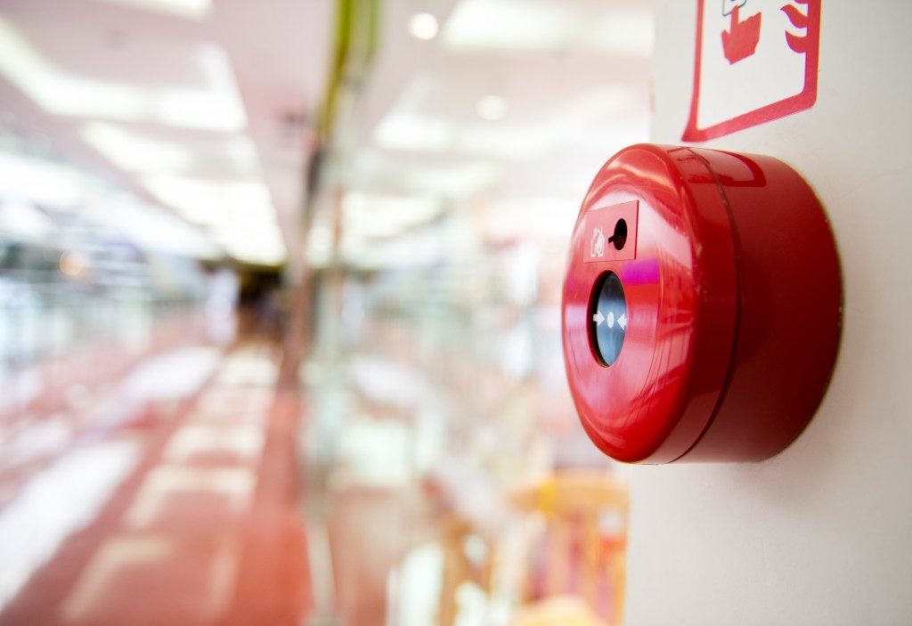 Close up of fire alarm