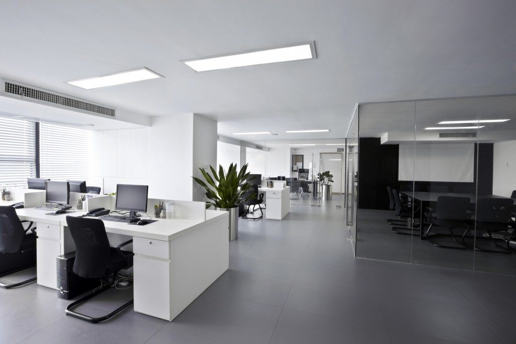 Clear minimalistic office space