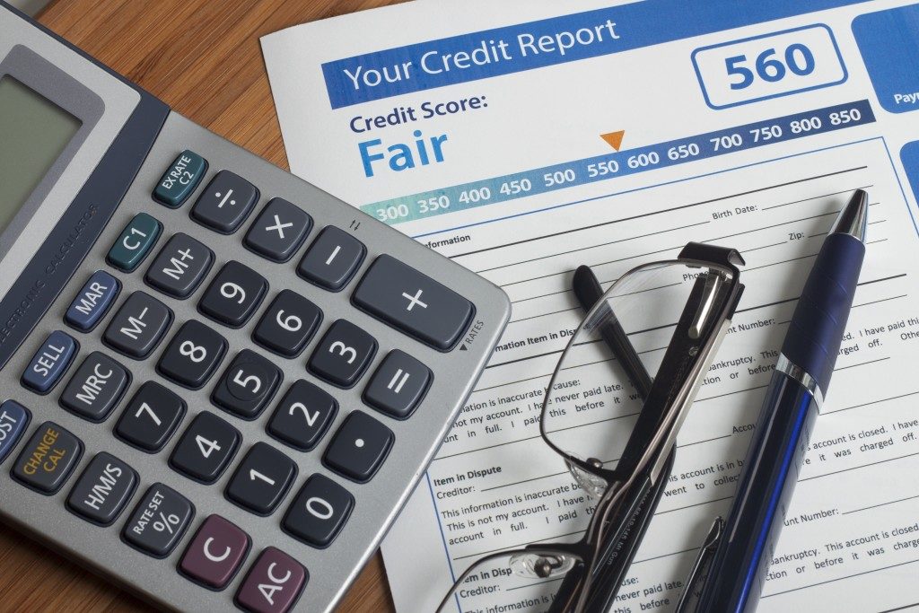 Credit report with a fair score