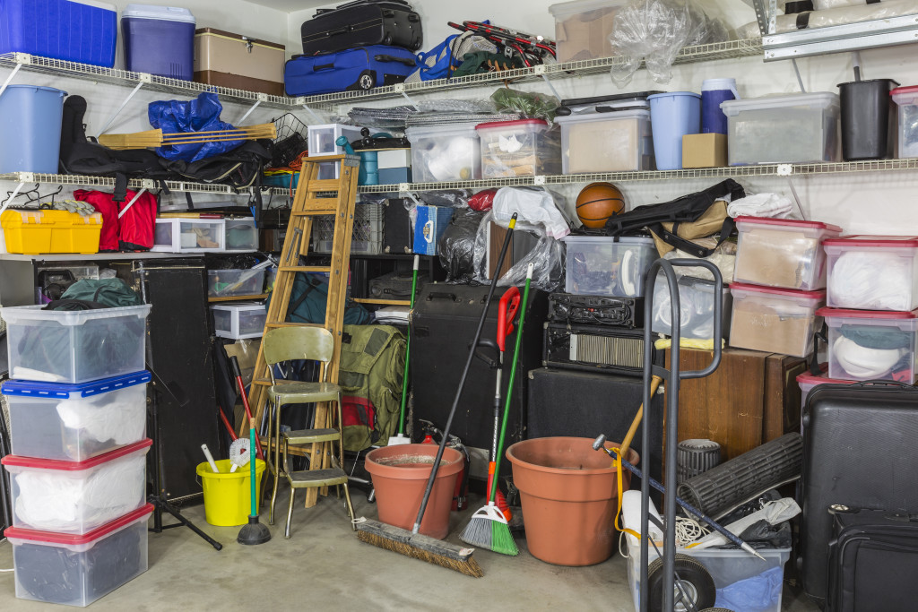 cluttered shed