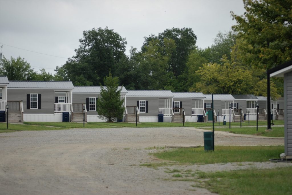 Row of identical Modular Homes